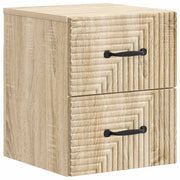 Mobiletto da notte a muro Rovere Sonoma 34,5 x 33 x 40 cm 898639