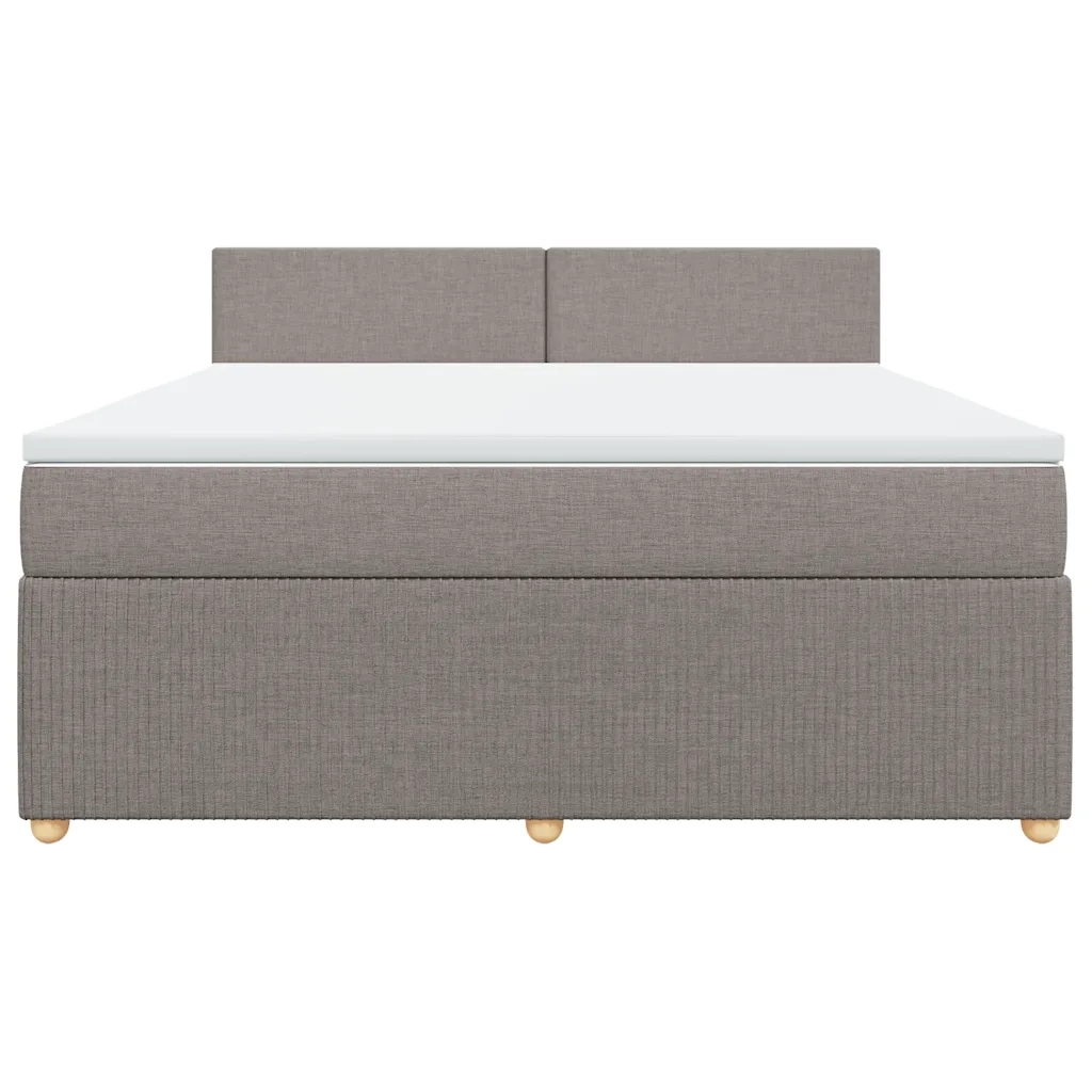 Giroletto a Molle con Materasso Tortora 180x200 cm in Tessuto