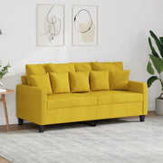 Divano a 2 Posti-Sofa 2 Posti Giallo Chiaro 140 cm in Tessuto 928034