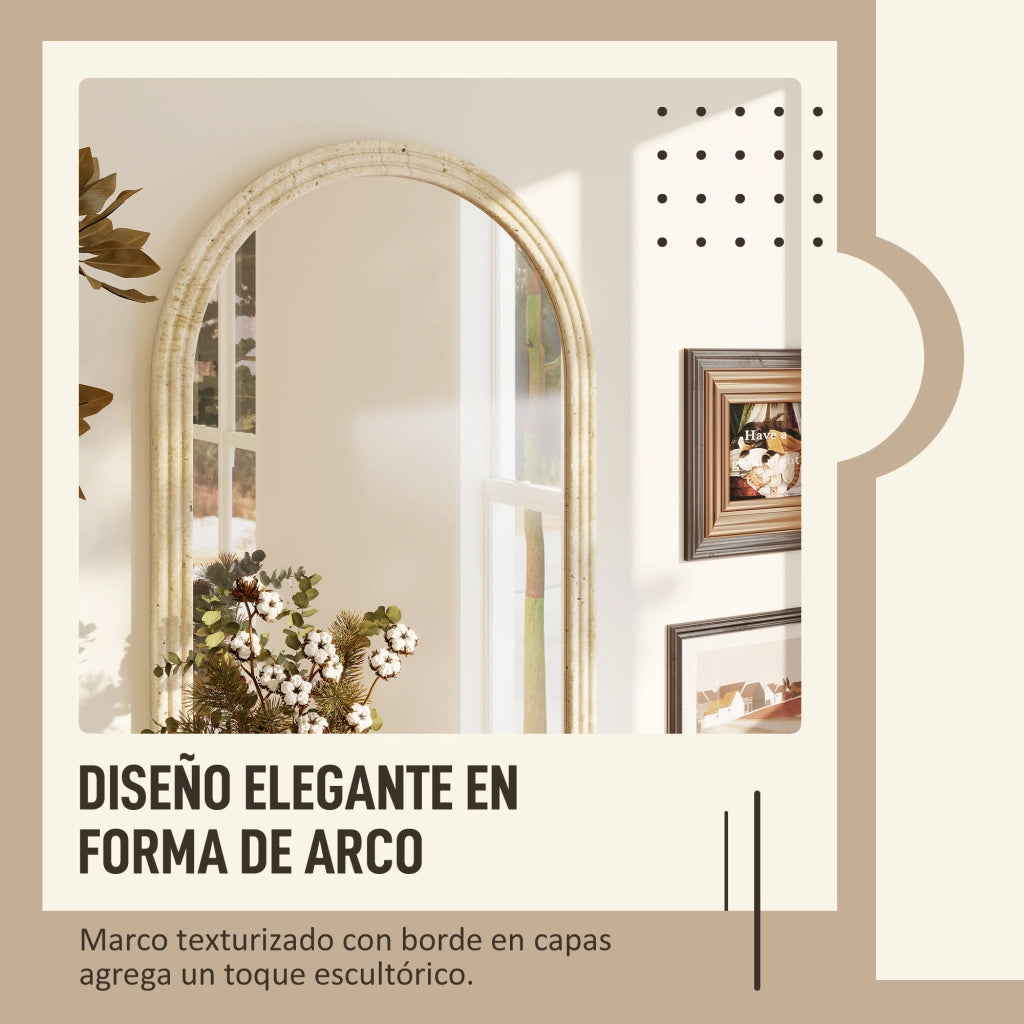 Specchio da bagno con cornice pietra ¨C zephmum ¨C 60x90 cm beige