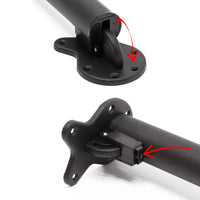 Set 4 gambe per tavolo regolabili in altezza 70-110 cm nero Piedi per mobili