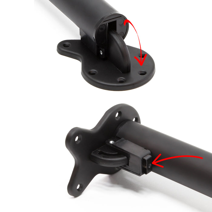 Set 4 gambe per tavolo regolabili in altezza 70-110 cm nero Piedi per mobili