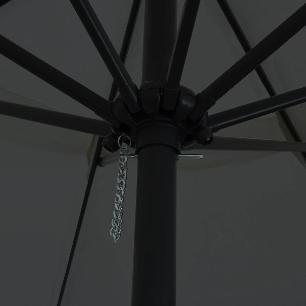 Parasol da Giardino  Ã¸395x245 cm Grigio Scuro