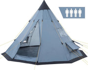 Tenda per 4 Persone - Ideale per Campeggio e Escursioni - Impermeabile con 3000 mm di Colonna d'Acqua