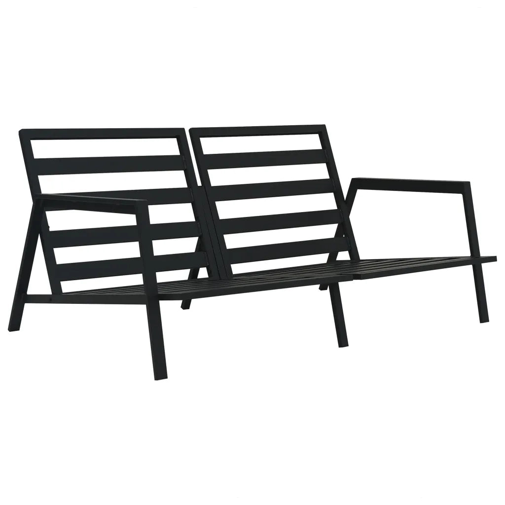 Set Divani da Giardino 5 pz con Cuscini Alluminio Grigio Scuro cod mxl 34606