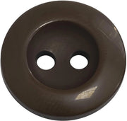 Set di 10 naaiknopen in plastica ∅15x3 mm con 2 fori 24L L24 - colore marrone - apertura 2 mm