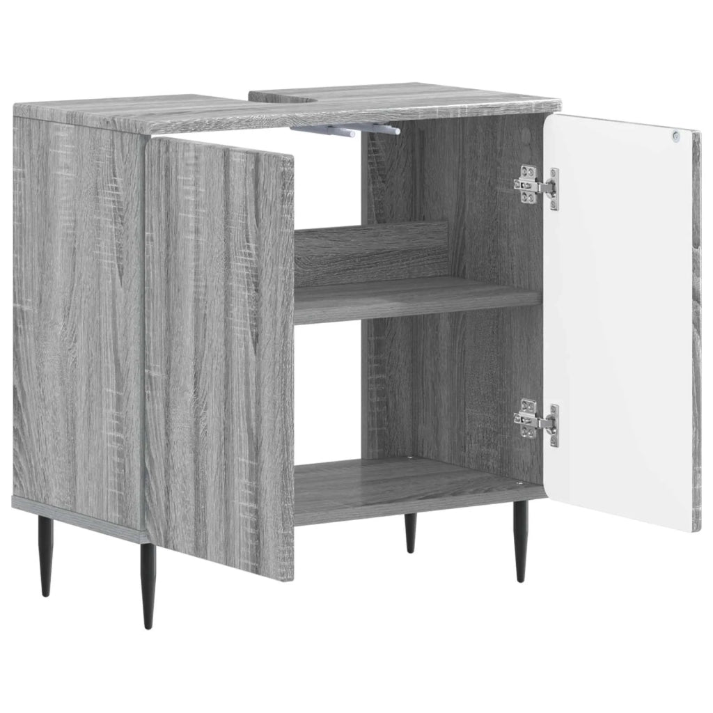 Armadio per Lavabo da Bagno ZWOLLE Sonoma grigio 896351