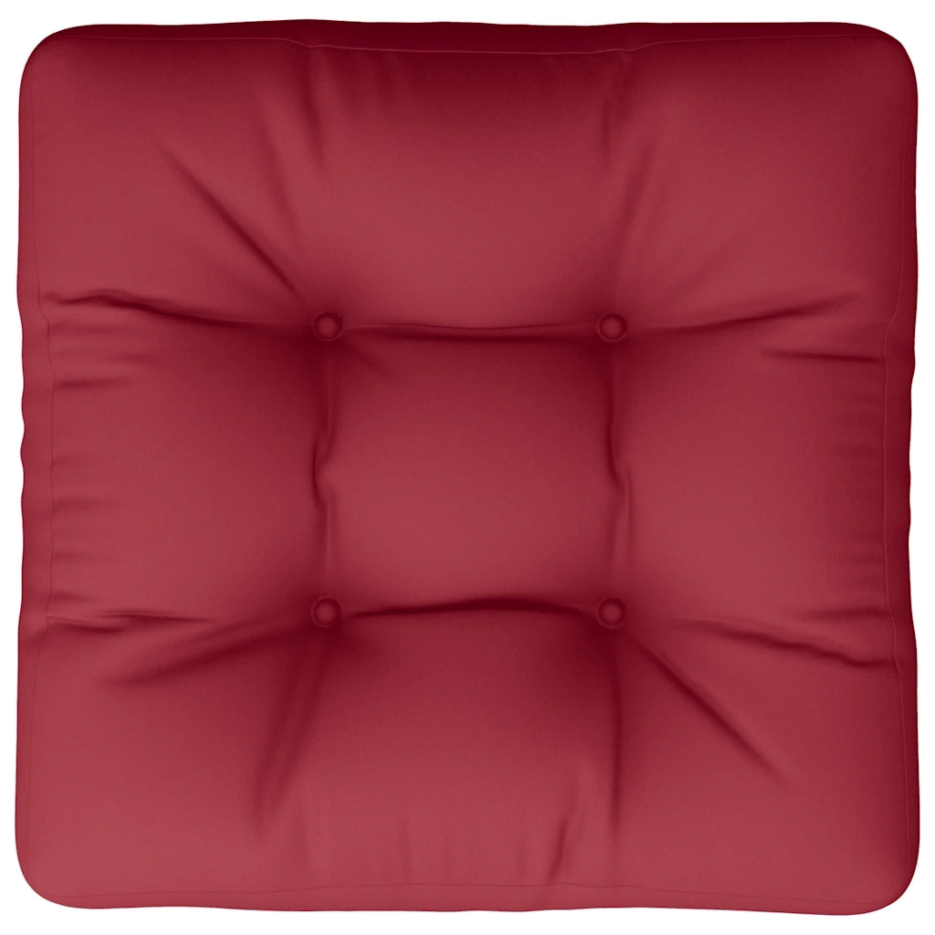 Cuscino per Pallet Rosso Vino 58x58x10 cm in Tessuto