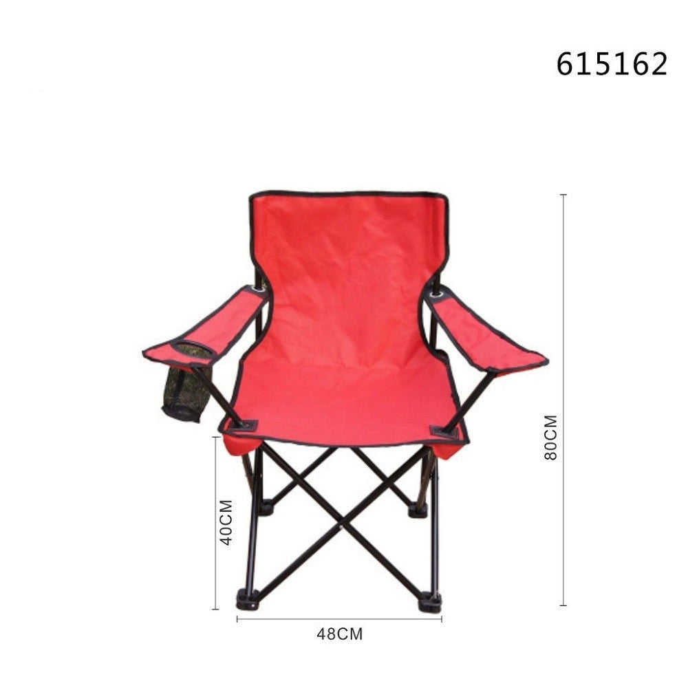 Trade Shop - Sedia Da Campeggio Pieghevole Richiudibile Con Portabicchiere 48x40x80cm 615162 -