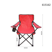 Trade Shop - Sedia Da Campeggio Pieghevole Richiudibile Con Portabicchiere 48x40x80cm 615162 -