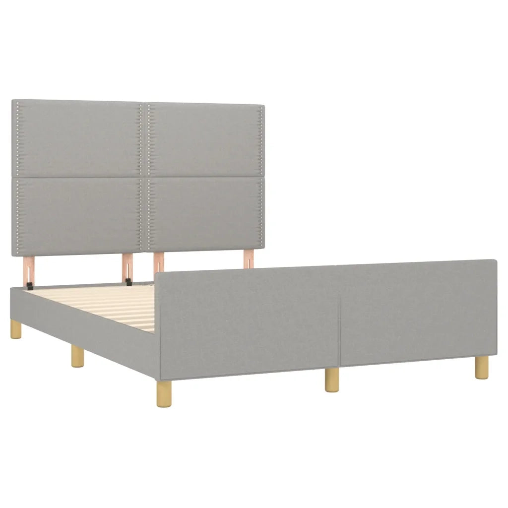 Giroletto senza Materasso Grigio Chiaro 140x200 cm Tessuto 3124976