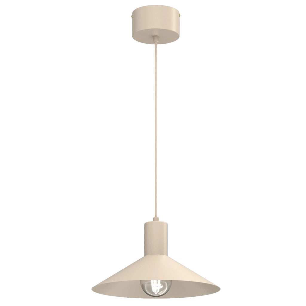Lampada a sospensione Nox beige cono 1xE27 30 cm Luminex