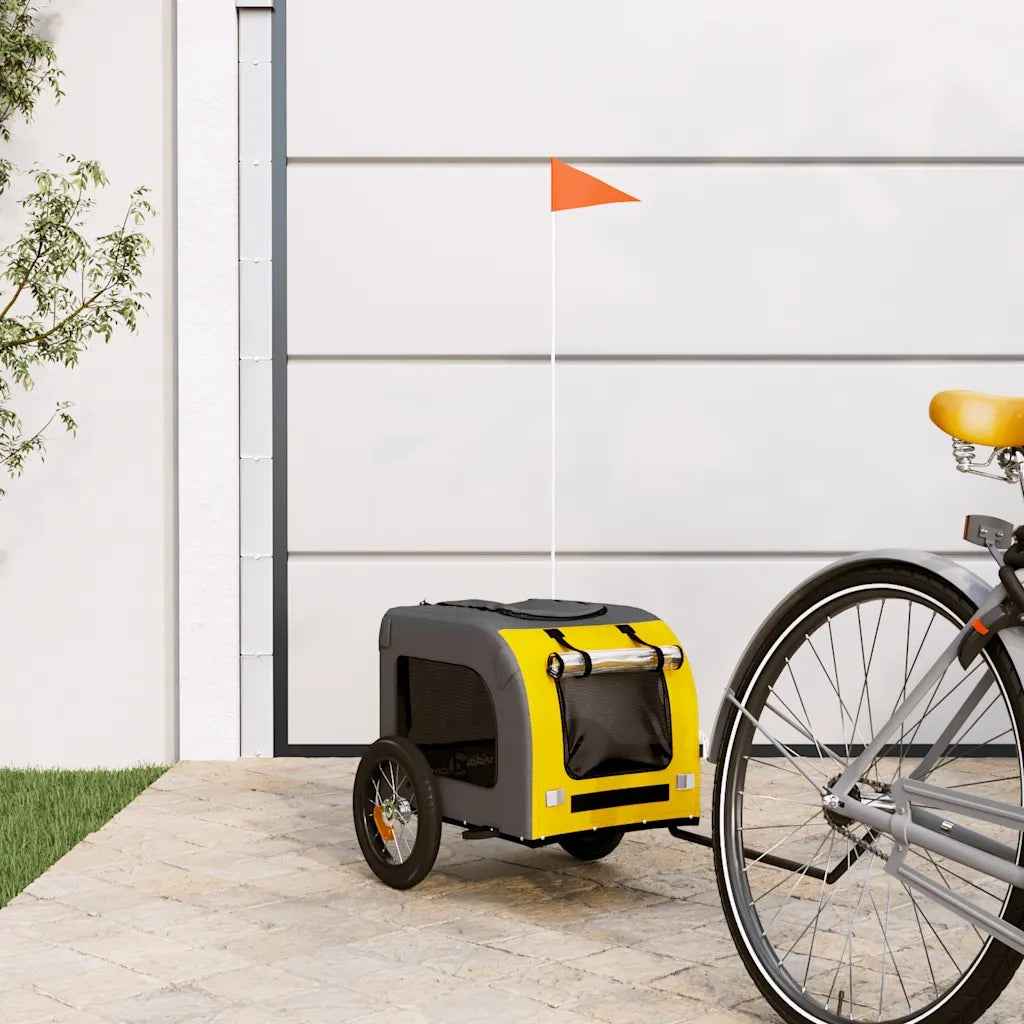 Rimorchio da Bici per Animali Giallo e Grigio Oxford e Ferro CFW9635028