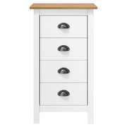 Credenza-Buffet-Armadio da cucina Hill Bianca 46x35x80 cm in Legno Massello di Pino 545691