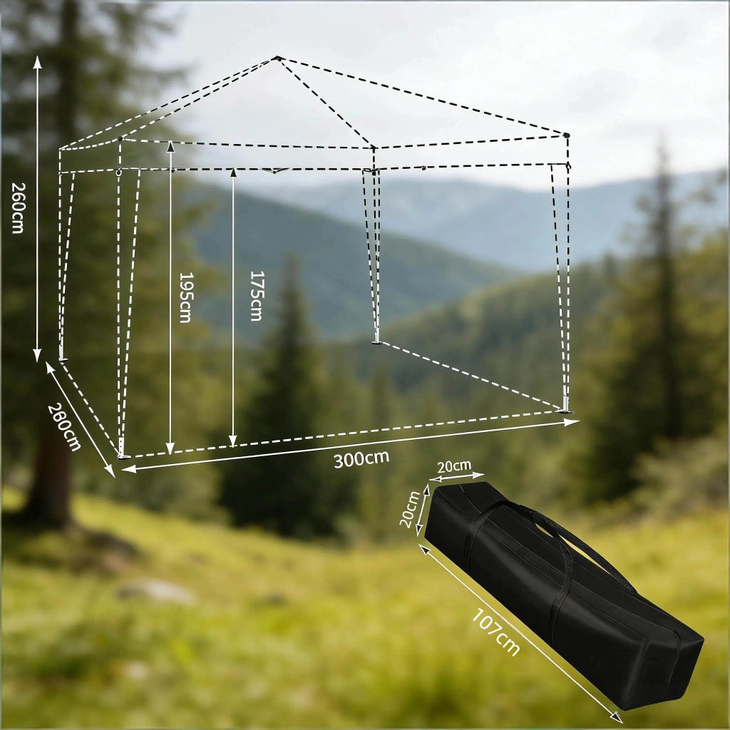 Tenda moderna a scomparsa sul tetto gazebo per feste con borsa da trasporto gazebo portatile all'aperto (solo con gazebo)