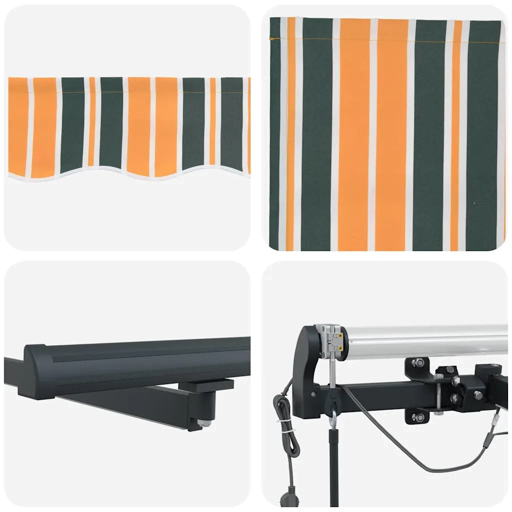 Tessuto per Tenda con Verde e giallo 350 x 250 cm Poliestere 3330454