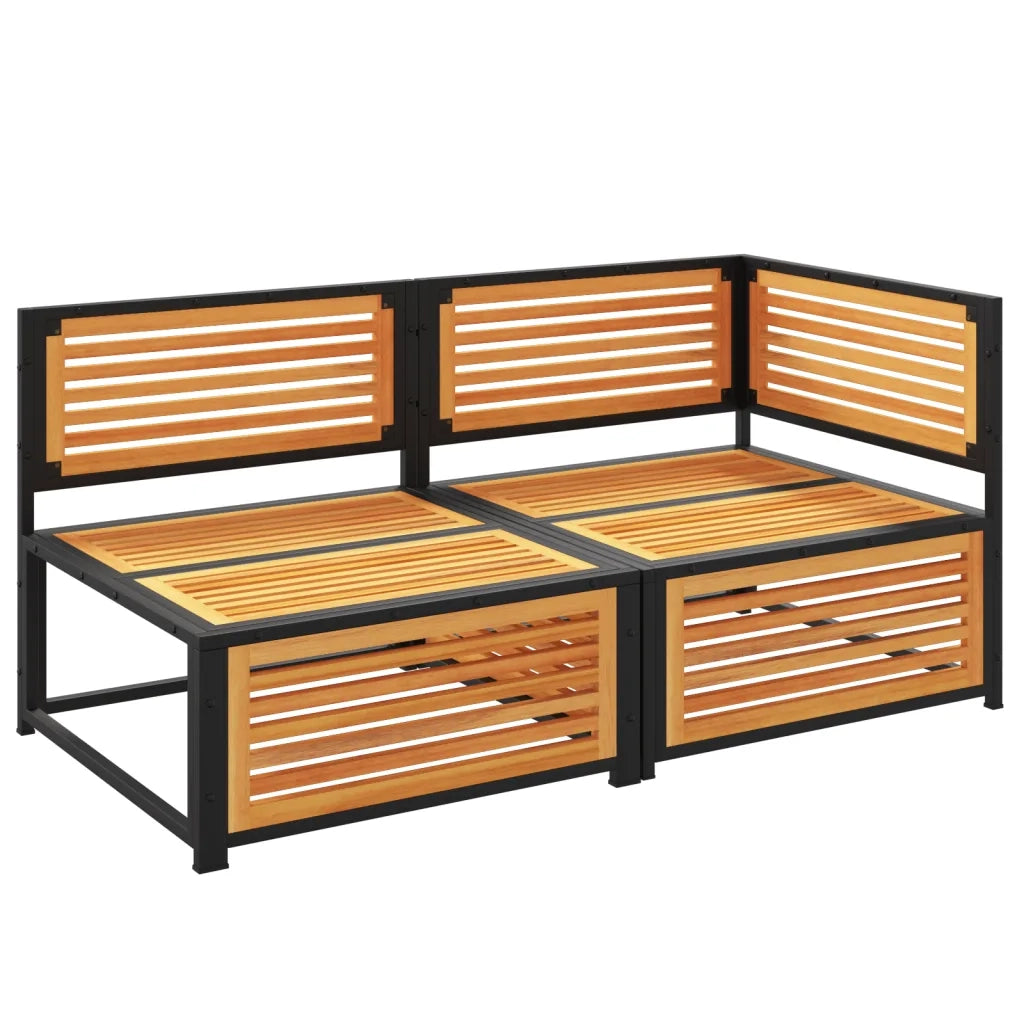 Divano da Giardino con Cuscini 2 Posti-Sofa da giardino Legno Massello di Acacia 483884