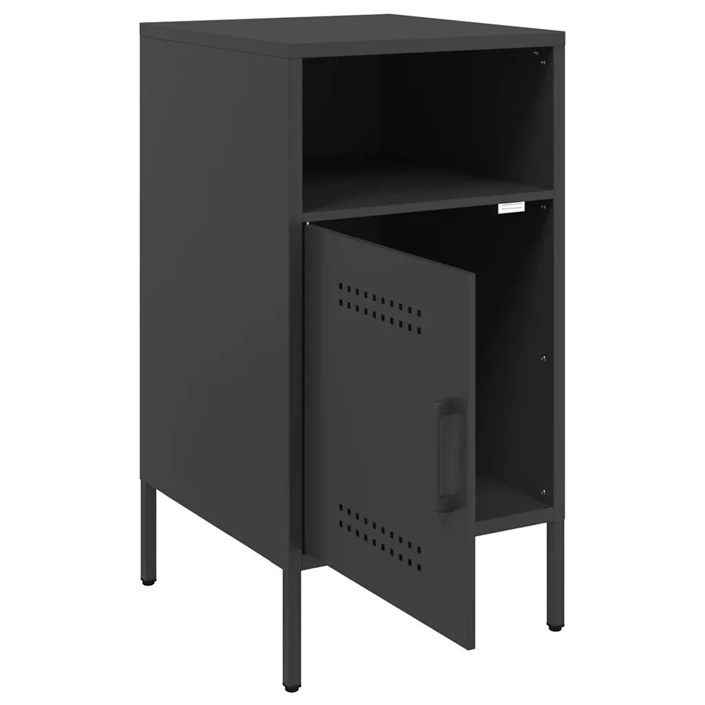 Comodino Nero 36x39x68 cm in Acciaio 843066