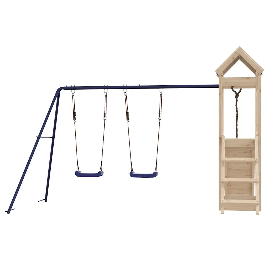Set da Gioco da Esterno in Legno Massello di Pino