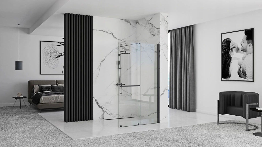 Parete Doccia Rea Cortis Black 100