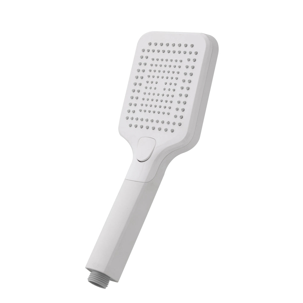 Doccetta quadrata 26,6 cm con tre tipi di getto bianco opaco in ABS Hidra