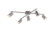 Plafoniera da Interno  GU10 in Metallo Nickel Opaco