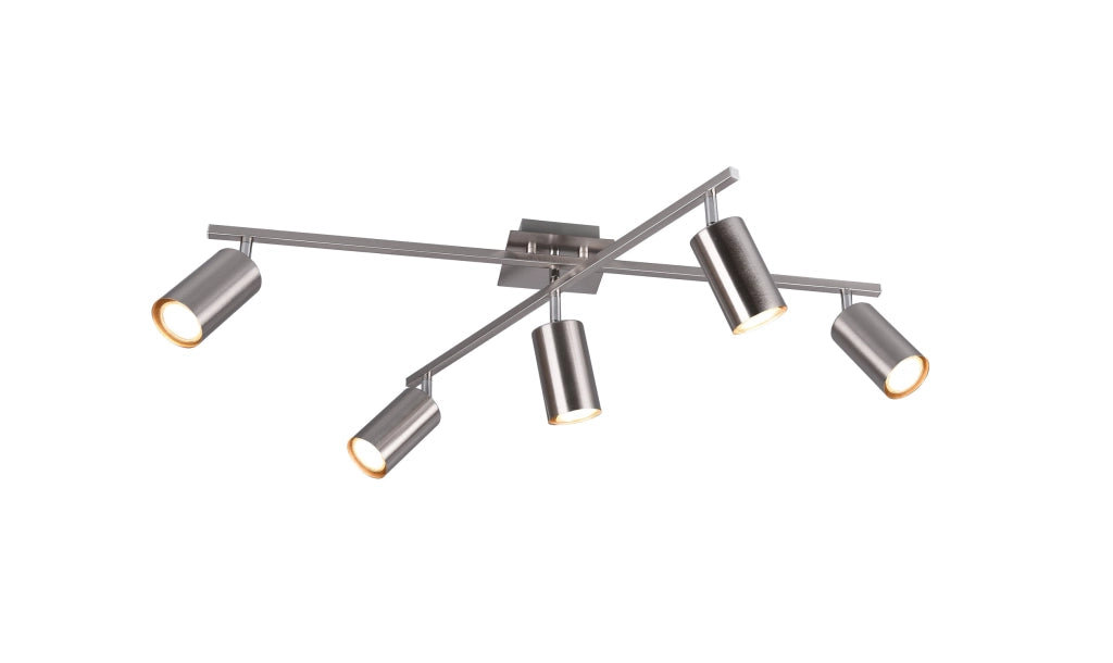 Plafoniera da Interno  GU10 in Metallo Nickel Opaco