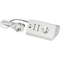 Bticino multipresa da scrivania con usb e presa schuko *** colore bianco, confezione 1