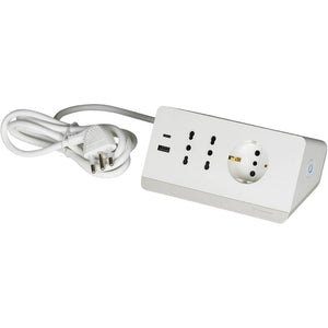 Bticino multipresa da scrivania con usb e presa schuko *** colore bianco, confezione 1