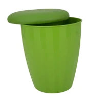Sgabello Contenitore Easy Verde Cm Ø 38X45