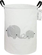Wastebasket in tela opvolutile con rivestimento impermeabile PE - Cassetto di stoccaggio grigio per cameretta dei bambini
