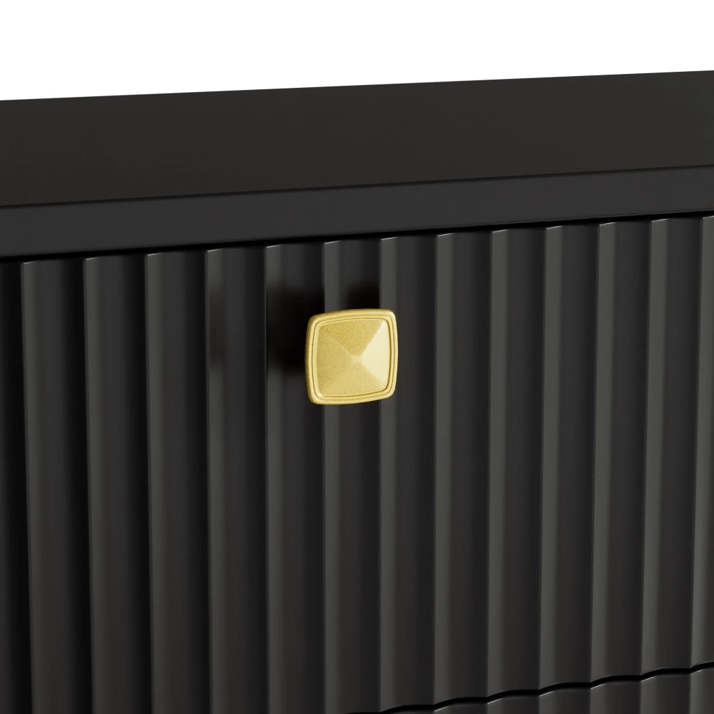 Scarpiera con 3 ante a ribalta; 1 cassetto e 1 anta - per ingresso - 90×25×121 cm - nero