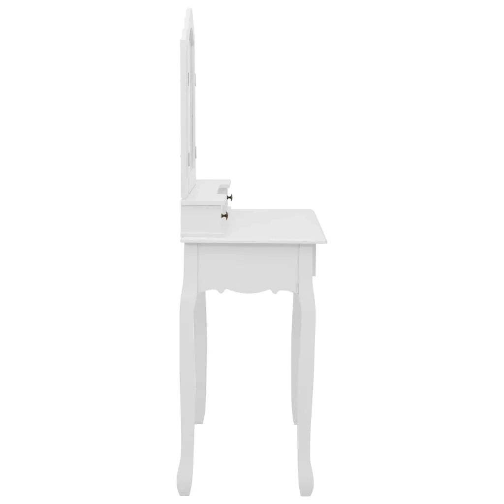 Set toeletta con sgabello 80 x 69 x 141 cm bianco 02_0006222