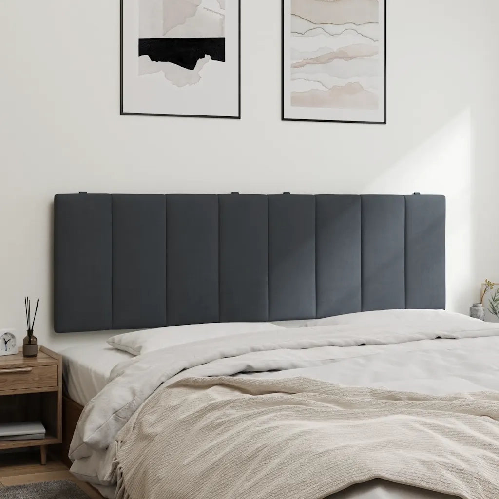 Cuscino Testiera Grigio Scuro 160 cm in Velluto