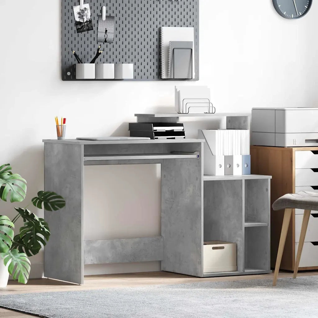 Scrivania Grigio cemento 120,5 x 44 x 88,5 cm Legno multistrato 869477