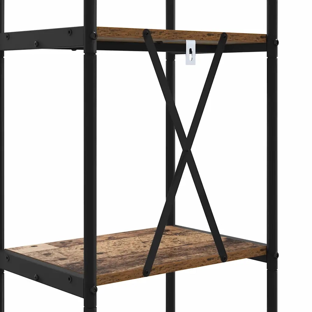 Libreria-Scaffale per Libri-Mobile di Stoccaggio Legno vecchio 40 x 30 x 146 cm Legno multistrato 381320