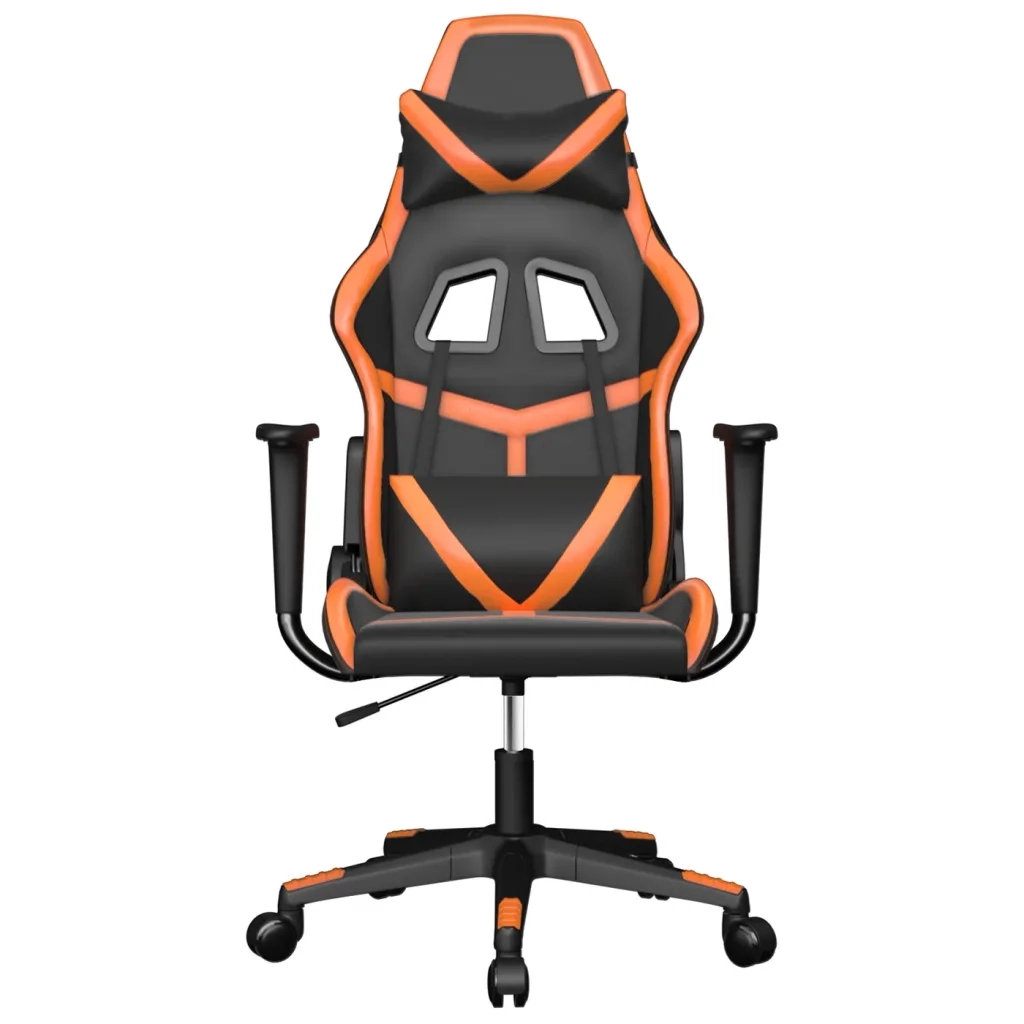 Sedia da Gaming | Sedia da e-sports Nero e Arancione in Similpelle