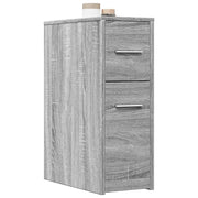 Armadietto da Bagno Stretto con Ruote Grigio Sonoma Truciolato 855282