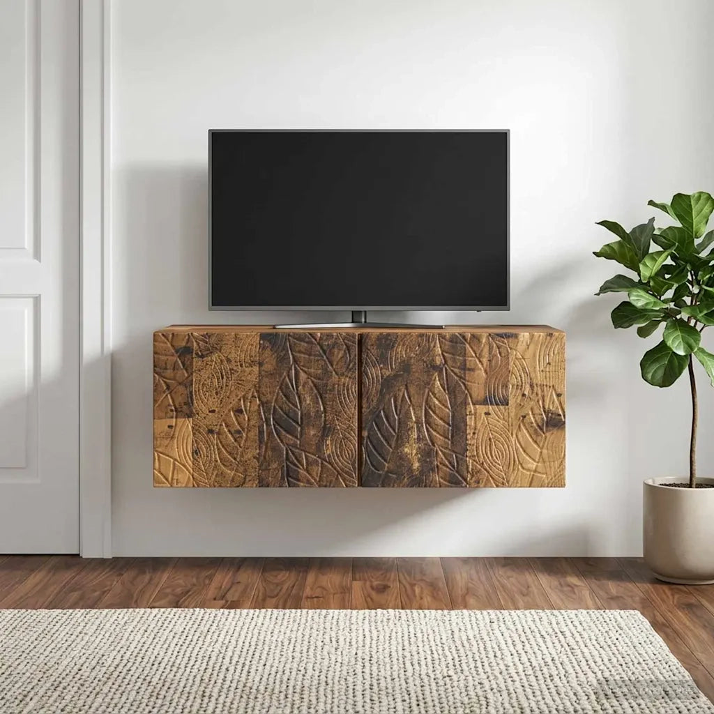 Mobile Porta TV da Muro 98 x 31 cm Legno antico 898903