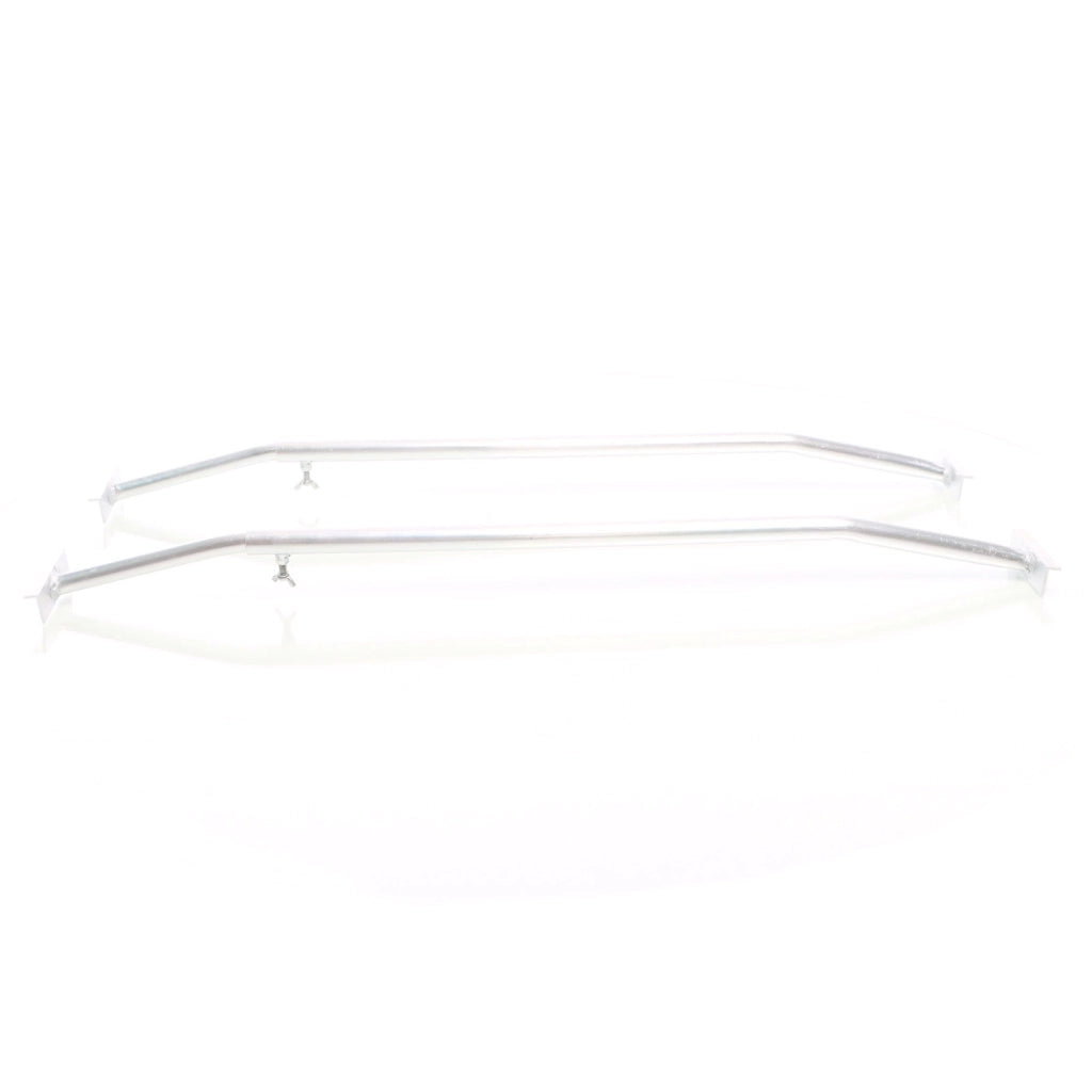 Staffe telo per rimorchi leggeri e carrelli appendice, 2 barre allungabili 100-145cm, in alluminio