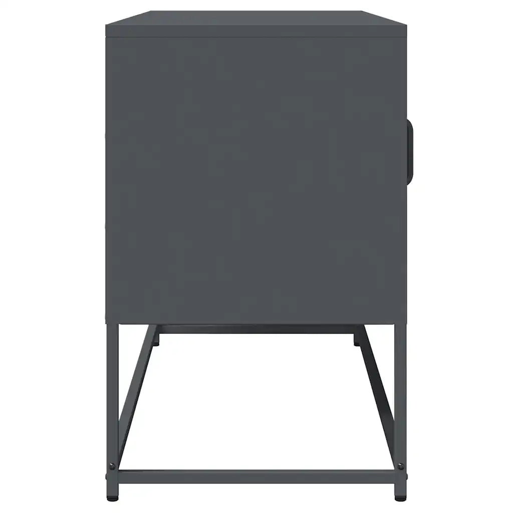 Mobile TV Antracite 100,5x39x60,5 cm Acciaio Laminato a Freddo
