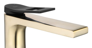 Rubinetto Da Lavabo Rea Soul Gold Mat Black High