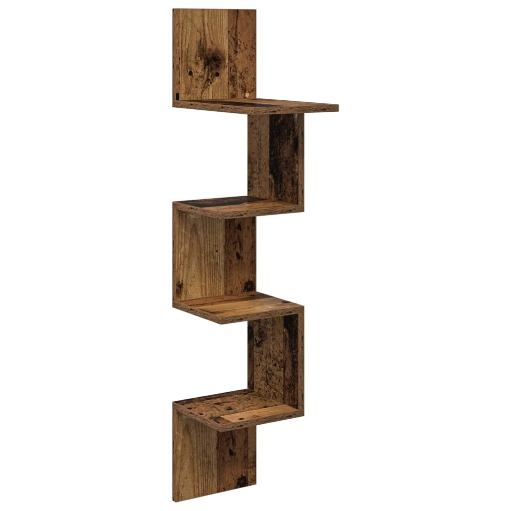 Scaffale da parete A parete Legno antico 32 x 21 x 107 cm 8012138