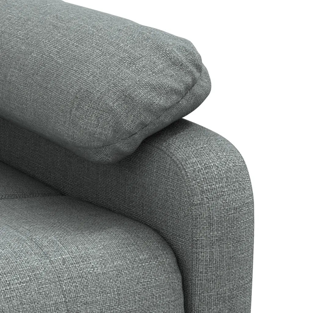 Poltrona Massaggiante | Sedia Relax Elettrica Grigio Scuro in Tessuto