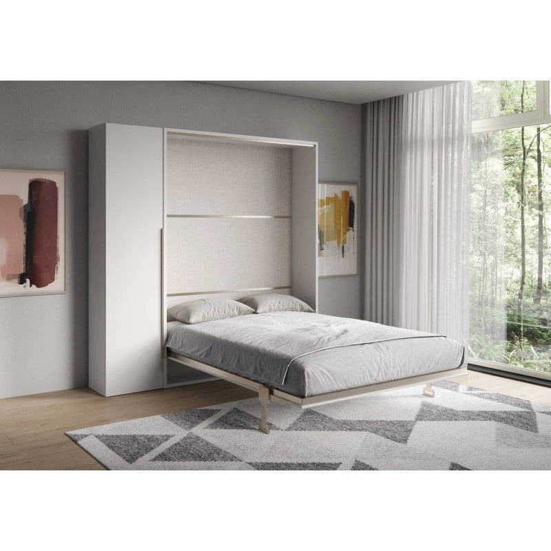 Letto matrimoniale a scomparsa 160 Versia con armadio 1 anta sx - Bianco