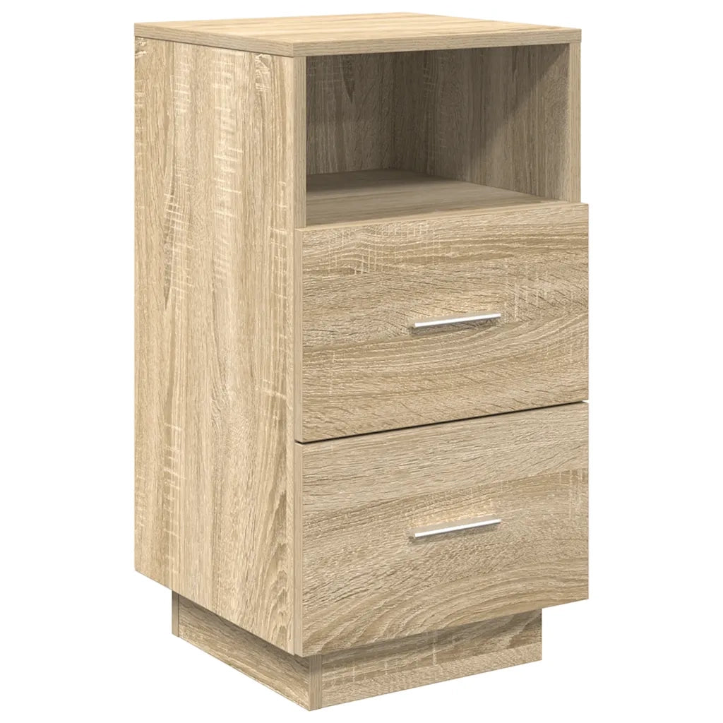 Comodini 2 pz con 2 Cassetti Rovere Sonoma 36x36x68 cm 858583
