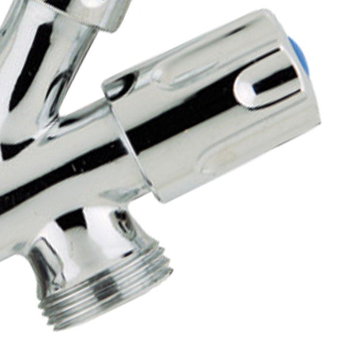 Rubinetto cromato sottolavabo 1/2" - 3/8" - 3/4" dado conico alto