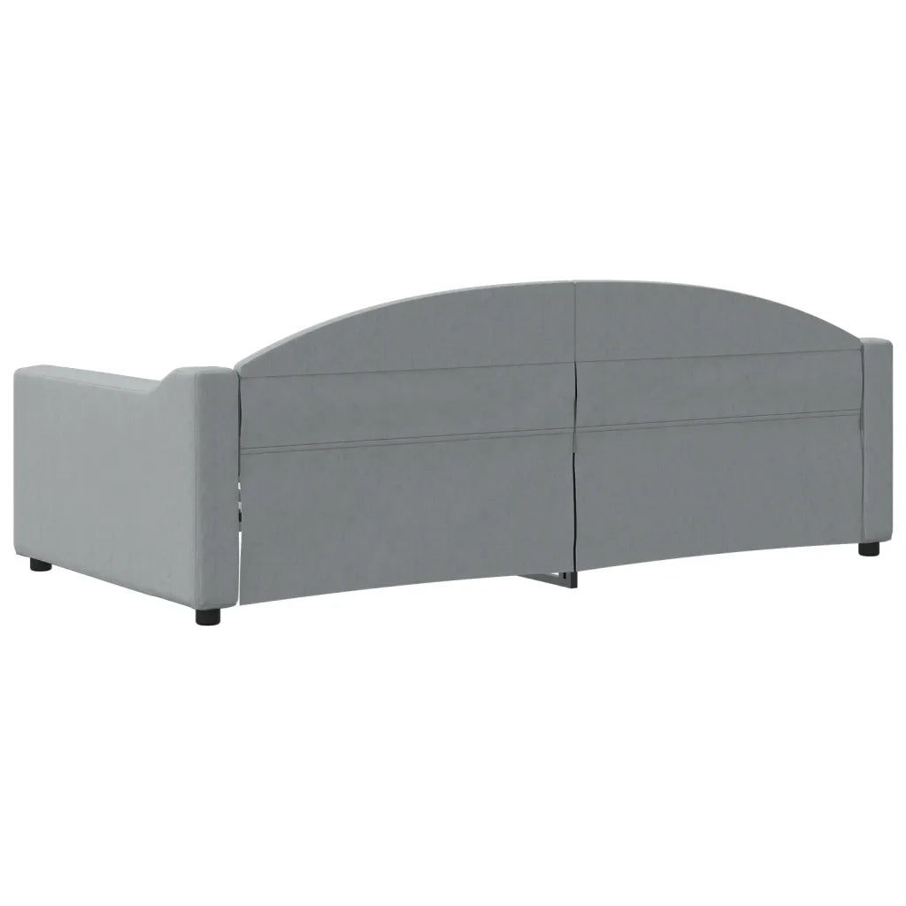 Letto singolo | Letto per adulti | Letto da Giorno Grigio Chiaro 90x190 cm in Tessuto