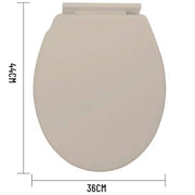 Trade Shop - Copriwater Universale In Plastica Super Resistente 44x36cm Colore Beige Standard -