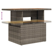 Set divani da giardino 6 pezzi con cuscini grigi in polyrattan e acacia